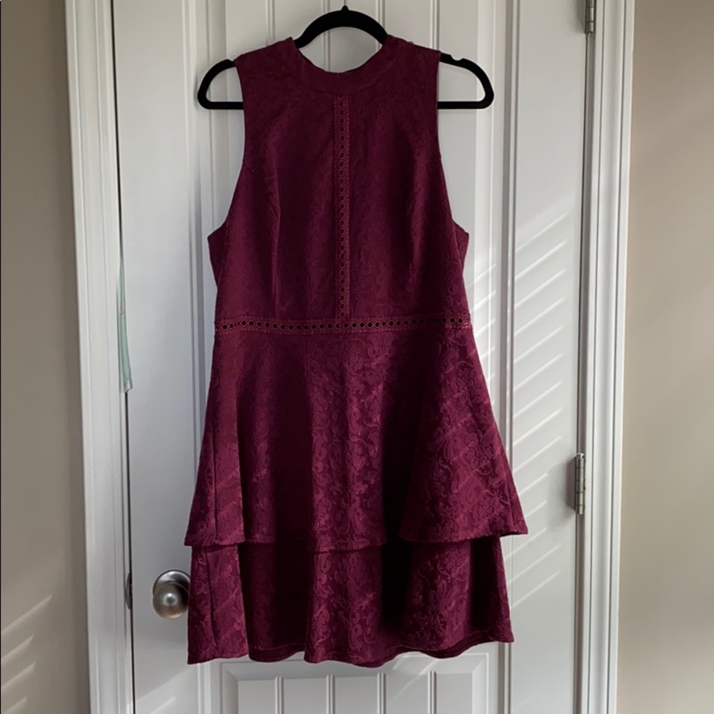High neck midi dress